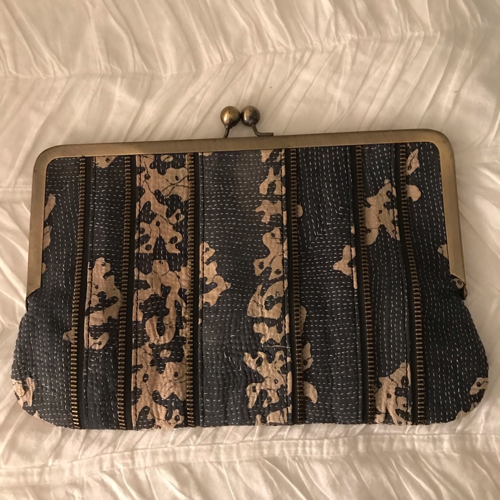 NWT World Finds Recycled Kantha Clutch Purse